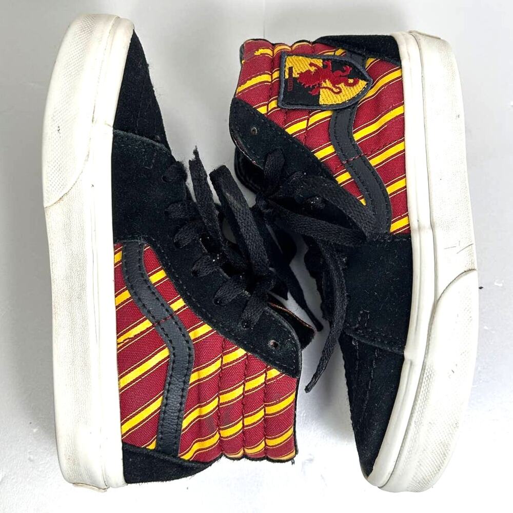 VANS Sk8-Hi Harry Potter Youth Size 13 Black Maroon Gold Gryffindor - Picture 7 of 8